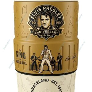 Unisex Elvis Presley 90th Anniversary 1935 2025 Graphic Tumbler for Music Fans