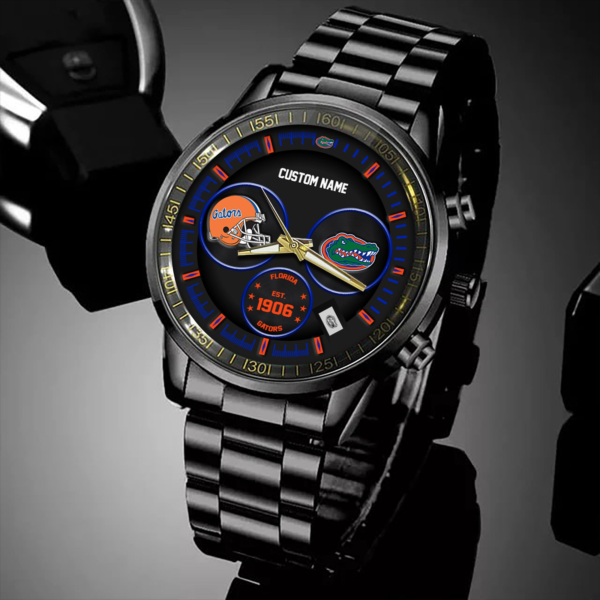 Florida Gators Black Stainless Steel Watch 3 Florida Gators Black Stainless Steel Watch - Image 3