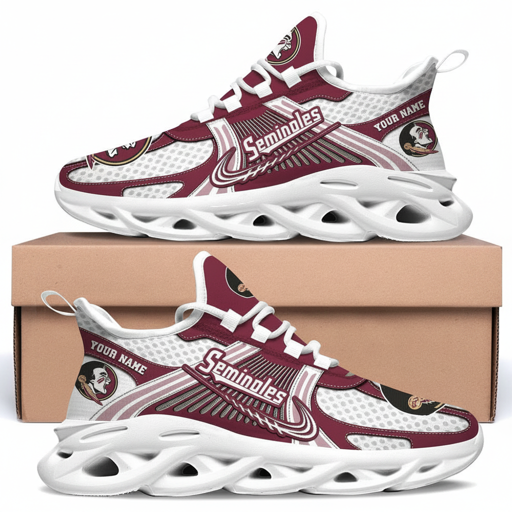 Florida State Seminoles Custom Name Clunky Sneaker Max Soul Shoes 1 Florida State Seminoles Custom Name Clunky Sneaker Max Soul Shoes