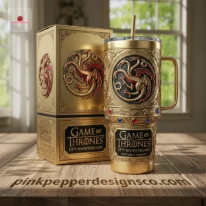 Game of Thrones 15th Anniversary Targaryen Dragon 40oz Tumbler