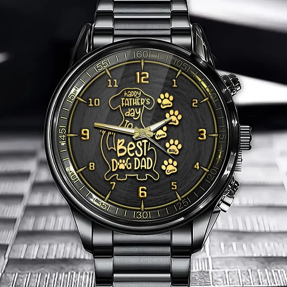 Personalized Dog Dad Happy Father's Day Gift Watch 1 Personalized Dog Dad Happy Father's Day Gift Watch