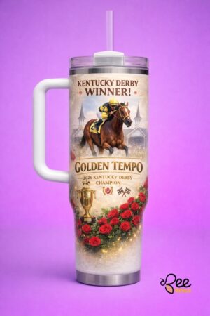 Golden Tempo 2026 Kentucky Derby Winner Horse Racing Graphic Tumbler for Fans
