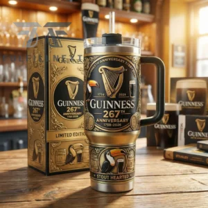 Guinness 267th Anniversary Stout Hearted Graphic Tumbler for Beer Fans
