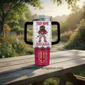 Indiana Hoosiers Go Big Red Personalized NCAA Tumbler