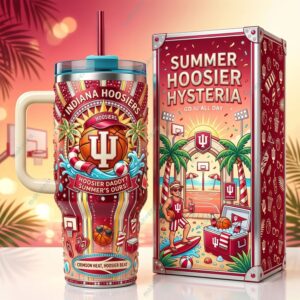 Unisex Indiana Hoosiers Summer Hoosier Hysteria Graphic Tumbler for College Sports Fans