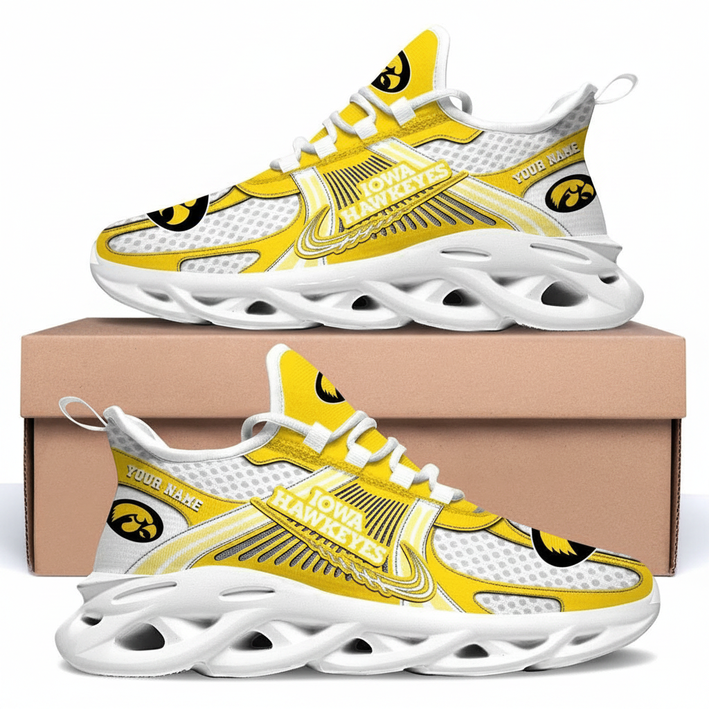 Iowa Hawkeyes Custom Name Clunky Sneaker Max Soul Shoes 1 Iowa Hawkeyes Custom Name Clunky Sneaker Max Soul Shoes