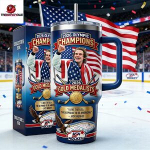 Jack Hughes The 2026 Usa Hockey Gold Medalist Commemorative 2026 40Oz Tumbler