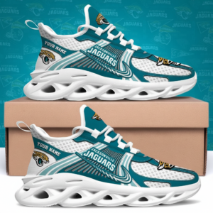 Jacksonville Jaguars Custom Name Clunky Sneaker Max Soul Shoes