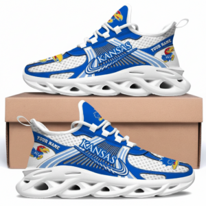 Kansas Jayhawks Custom Name Clunky Sneaker Max Soul Shoes