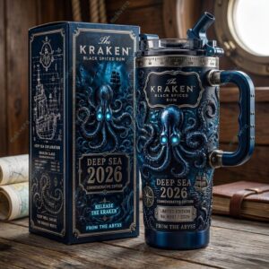 Unisex Kraken Rum Octopus Graphic Tumbler for Rum Fans