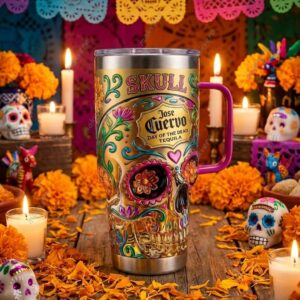 Unisex Jose Cuervo Day of the Dead Skull Graphic Tumbler for Tequila Fans