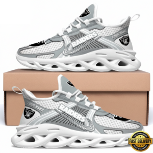 Las Vegas Raiders Custom Name Clunky Sneaker Max Soul Shoes