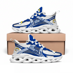 Los Angeles Rams Custom Name Clunky Sneaker Max Soul Shoes