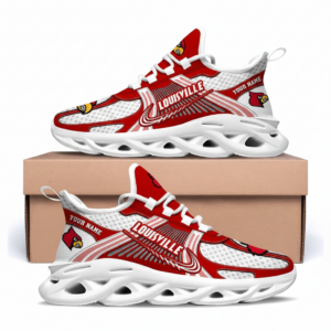Louisville Cardinals Custom Name Clunky Sneaker Max Soul Shoes