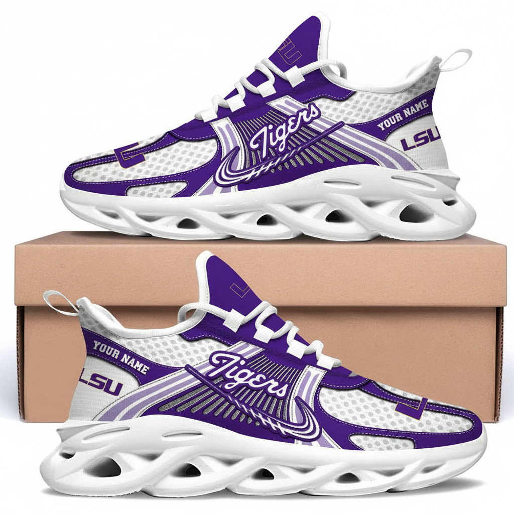 LSU TIGERS Personalized Clunky Sneaker Max Soul Shoes 1 LSU TIGERS Personalized Clunky Sneaker Max Soul Shoes