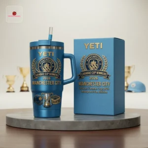 Manchester City Carabao Cup Winners 2026 Handled Tumbler