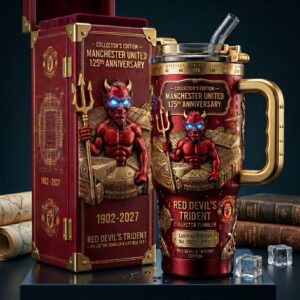 Manchester United 125th Anniversary Graphic Tumbler for Soccer Fans