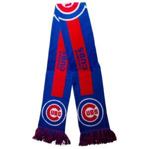 Chicago Cubs Royal and Red Big Logo Graphic Scarf for Baseball Fans