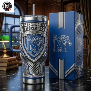 Memphis Tigers 40oz Handled Insulated Tumbler