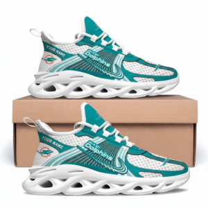 Miami Dolphins Personalized Clunky Sneaker Max Soul Shoes