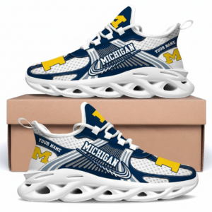 Michigan Wolverines Personalized Clunky Sneaker Max Soul Shoes