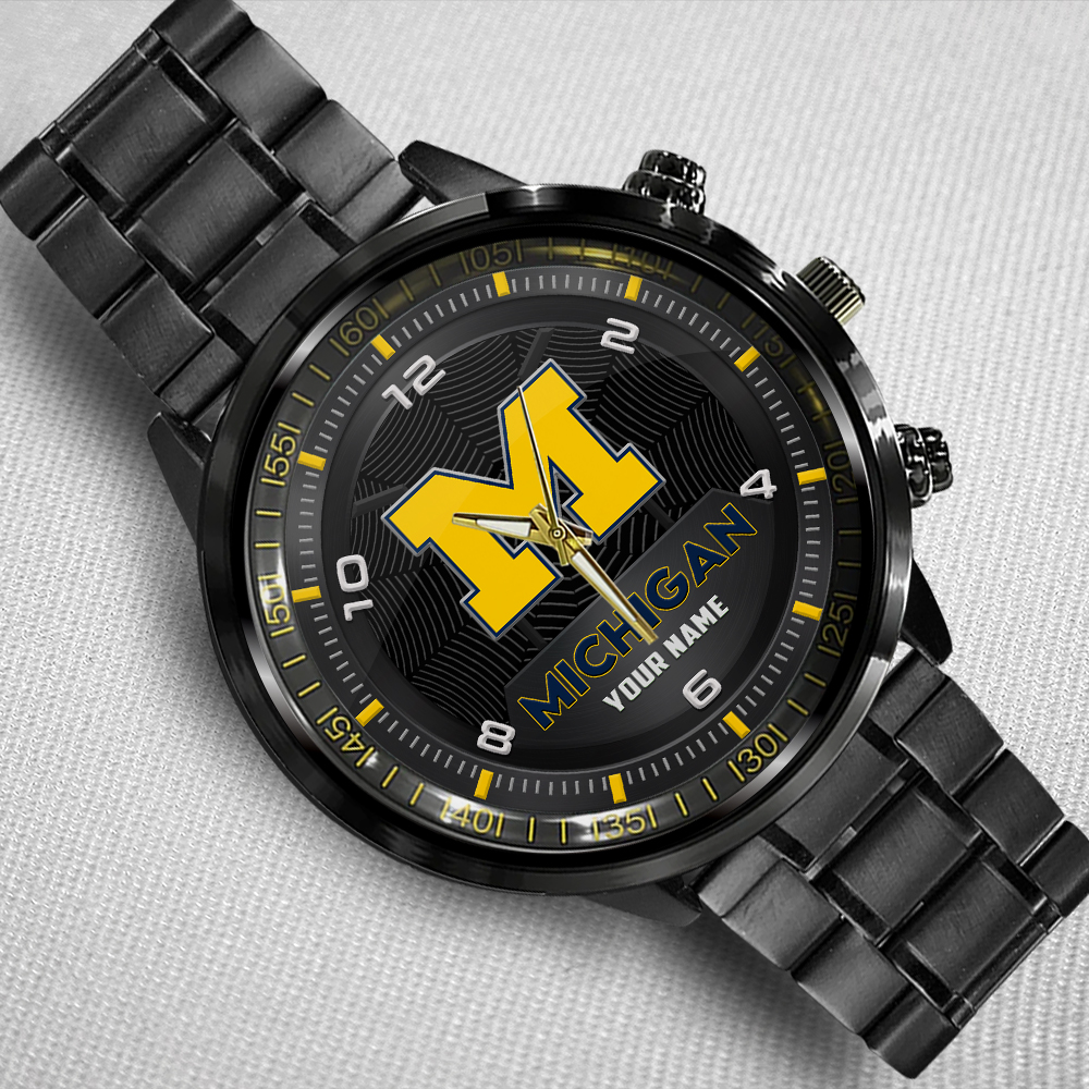 Michigan Wolverines Steel Watch 2 Michigan Wolverines Steel Watch - Image 2