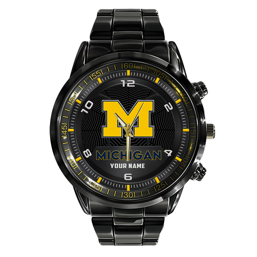 Michigan Wolverines Steel Watch 3 Michigan Wolverines Steel Watch - Image 3