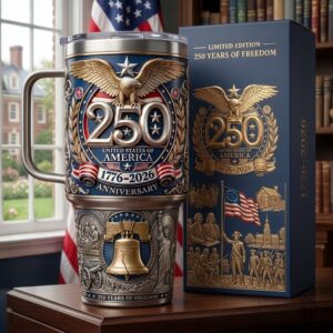 United States Eagle Liberty Bell 250th Anniversary Personalized Tumbler