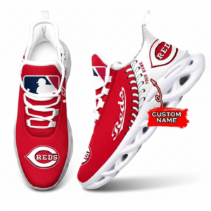 Major League Baseball Cincinnati Reds Unique Design Custom Name Air Max Shoes Air Cushion Sneakers