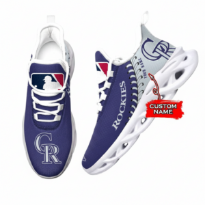 Major League Baseball Colorado Rockies Unique Design Custom Name Air Max Shoes Air Cushion Sneakers