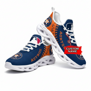 Major League Baseball Houston Astros Unique Design Custom Name Air Max Shoes Air Cushion Sneakers