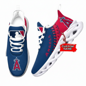 Major League Baseball Los Angeles Angels Unique Design Custom Name Air Max Shoes Air Cushion Sneakers