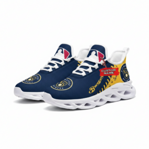 Major League Baseball Milwaukee Brewers Unique Design Custom Name Air Max Shoes Air Cushion Sneakers