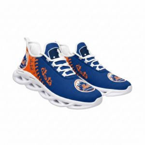 Major League Baseball New York Mets Unique Design Custom Name Air Max Shoes Air Cushion Sneakers