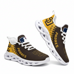 Major League Baseball San Diego Padres Unique Design Custom Name Air Max Shoes Air Cushion Sneakers