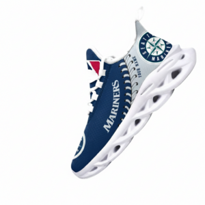 Major League Baseball Seattle Mariners Unique Design Custom Name Air Max Shoes Air Cushion Sneakers
