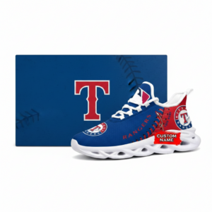 Major League Baseball Texas Rangers Unique Design Custom Name Air Max Shoes Air Cushion Sneakers