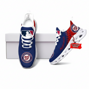 Major League Baseball Washington Nationals Unique Design Custom Name Air Max Shoes Air Cushion Sneakers