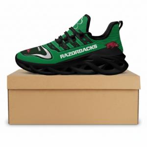 NCAA Custom Name Arkansas Razorbacks Saint Patrick'S Day Unique Air Max Shoes Air Cushion Sneakers