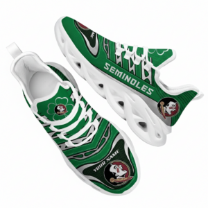 NCAA Custom Name Florida State Seminoles Saint Patrick'S Day Unique Air Max Shoes Air Cushion Sneakers