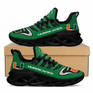 NCAA Custom Name Miami Hurricanes Saint Patrick'S Day Unique Air Max Shoes Air Cushion Sneakers