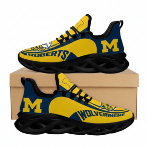 NCAA Custom Name Michigan Wolverines Sneaker Unique Air Max Shoes Air Cushion Sneakers