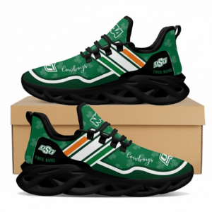 NCAA Custom Name Oklahoma State Cowboys Logo Saint Patrick'S Day Unique Air Max Shoes Air Cushion Sneakers