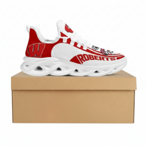 NCAA Custom Name Wisconsin Badgers Sneaker Unique Air Max Shoes Air Cushion Sneakers