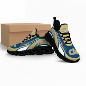 NCAA Georgia Tech Yellow Jackets Football Clunky Unique Air Max Shoes Air Cushion Sneakers