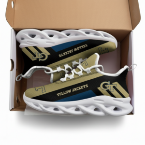 NCAA Georgia Tech Yellow Jackets Unique Air Max Shoes Air Cushion Sneakers