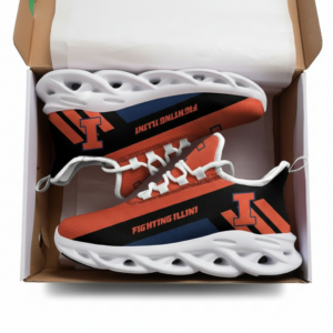 NCAA Illinois Fighting Illini Unique Air Max Shoes Air Cushion Sneakers