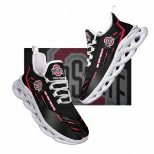 NCAA Ohio State Buckeyes Custom Name Clunky Unique Air Max Shoes Air Cushion Sneakers