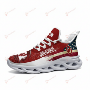 NCAA Oklahoma Sooners American Flag Unique Air Max Shoes Air Cushion Sneakers