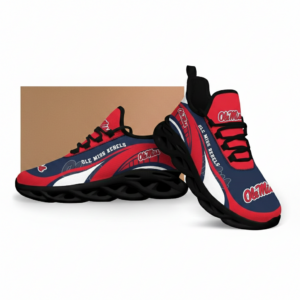 NCAA Ole Miss Rebels Football Clunky Unique Air Max Shoes Air Cushion Sneakers